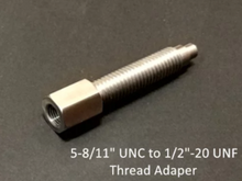 Load image into Gallery viewer, Melt pressure threaded adapter 5/8"-11 UNC to 1/2"-20 UNF