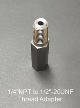 Load image into Gallery viewer, Melt pressure threaded adapter 1/4"NPT to 1/2"UNF
