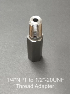 Melt pressure threaded adapter 1/4"NPT to 1/2"UNF