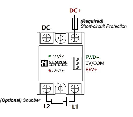 Mini DC Reversing Solid-State Relay (Up to 200VDC, 60A) – NominalControls