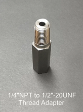Load image into Gallery viewer, Melt pressure threaded adapter 1/4&quot;NPT to 1/2&quot;UNF
